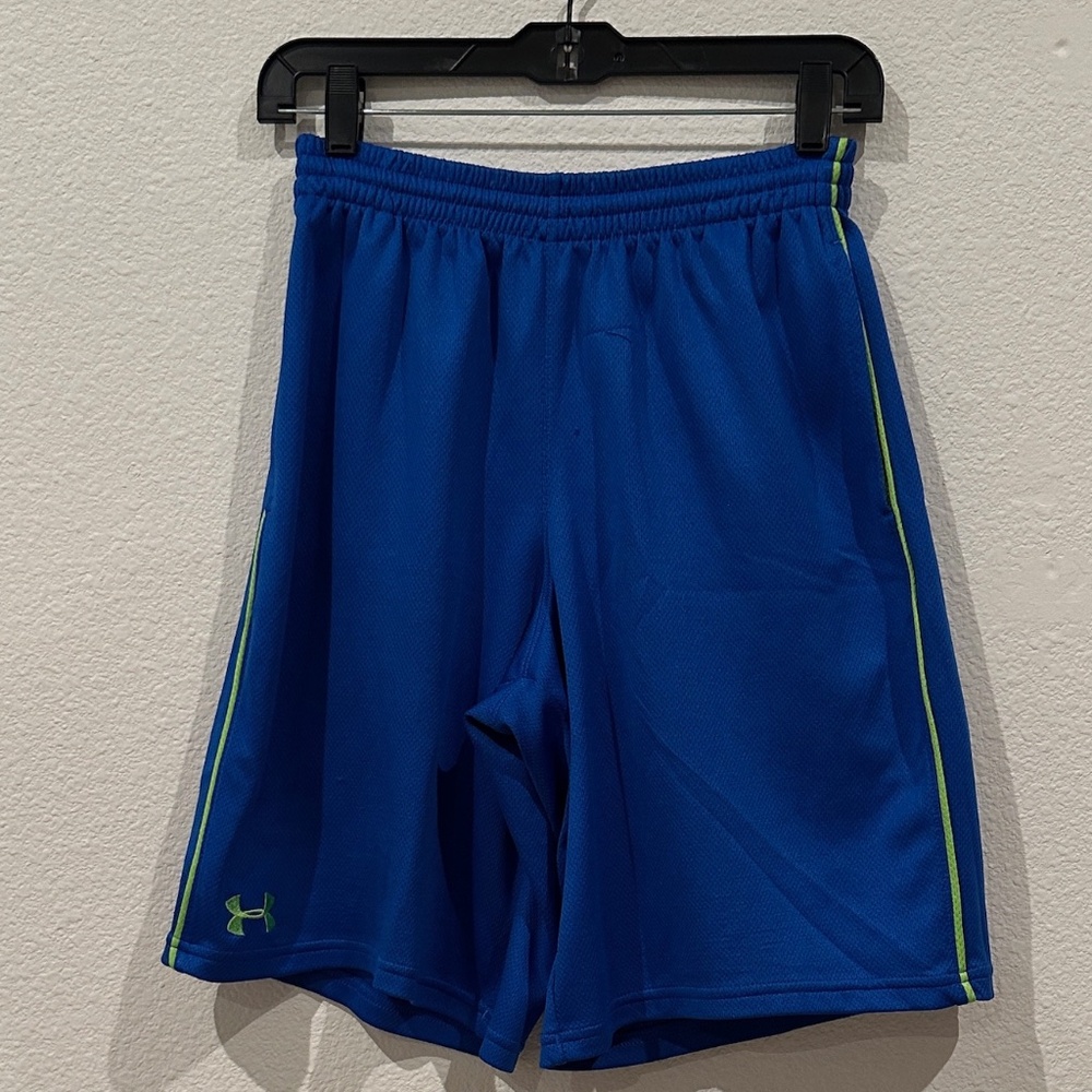 Under Armour Raid Mesh Shorts Blue/Green Men’s Small